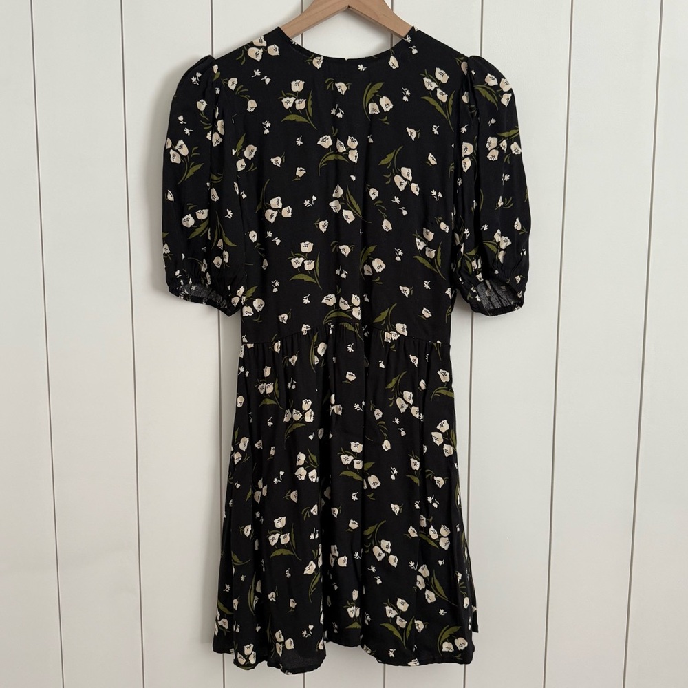 Reformation Maylin Floral Puff Sleeve Mini Dress